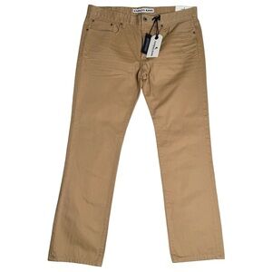 Express Rocco Slim Fit Skinny Leg Jeans‎ Khaki Tan Stretch Mens Sz 36x32